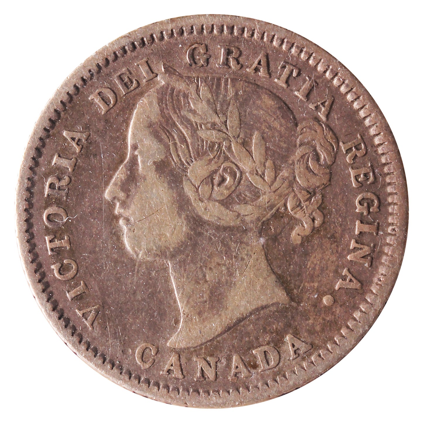 1874H Canada 10-cents ICCS Certified F15