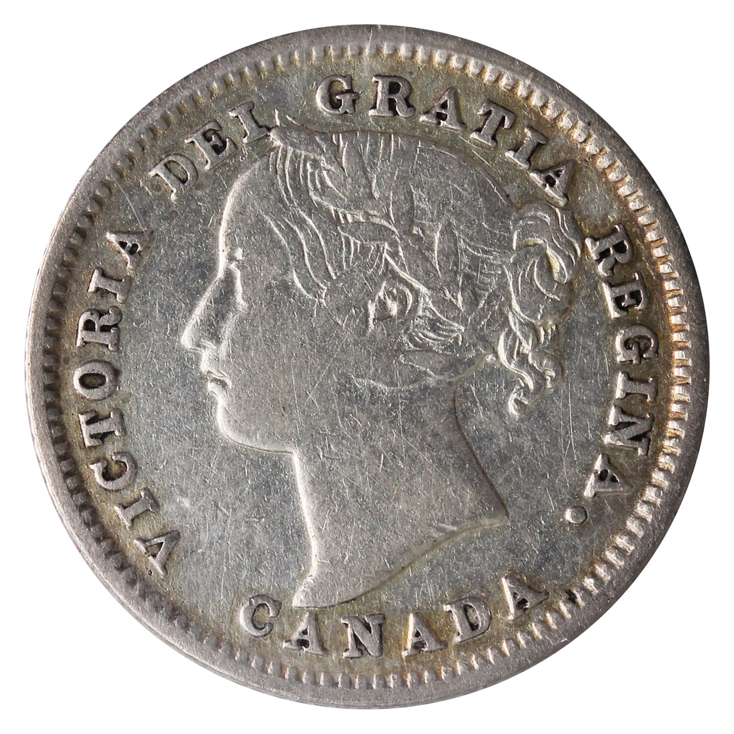 1886 Large Knob 6, Obv. 4 Canada 10-cents Prestige Certified F12 $