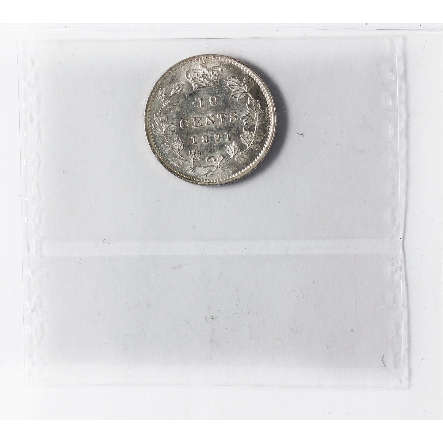 1891 22 Leaves Canada 10-cents ICCS Certified AU55