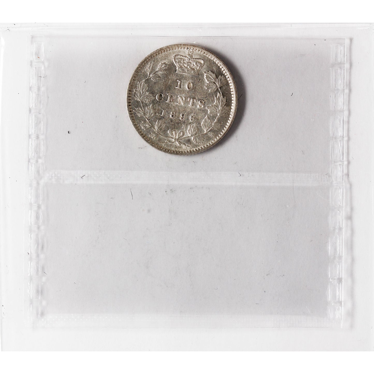 1896 Obv. 6 Canada 10-cents ICCS Certified AU55