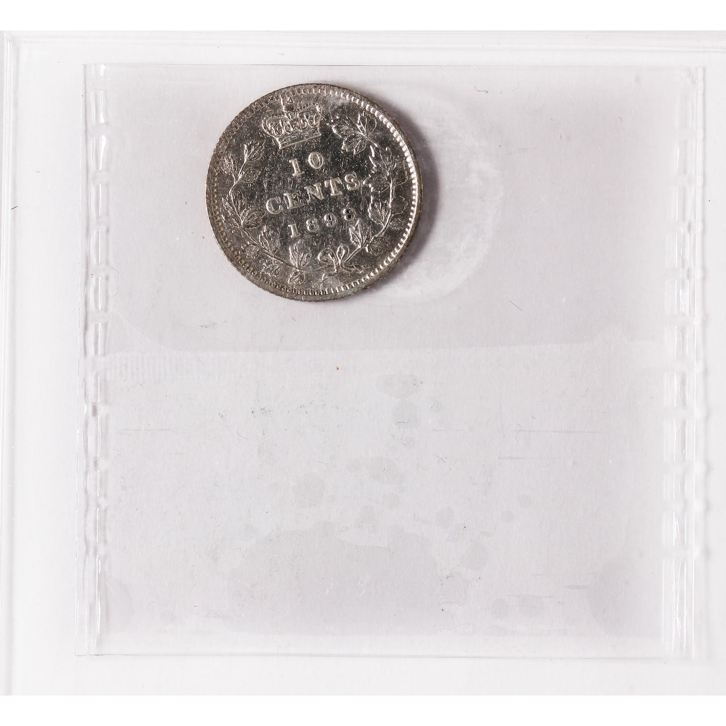 1898 Obv. 5 Canada 10-cents ICCS Certified EF40