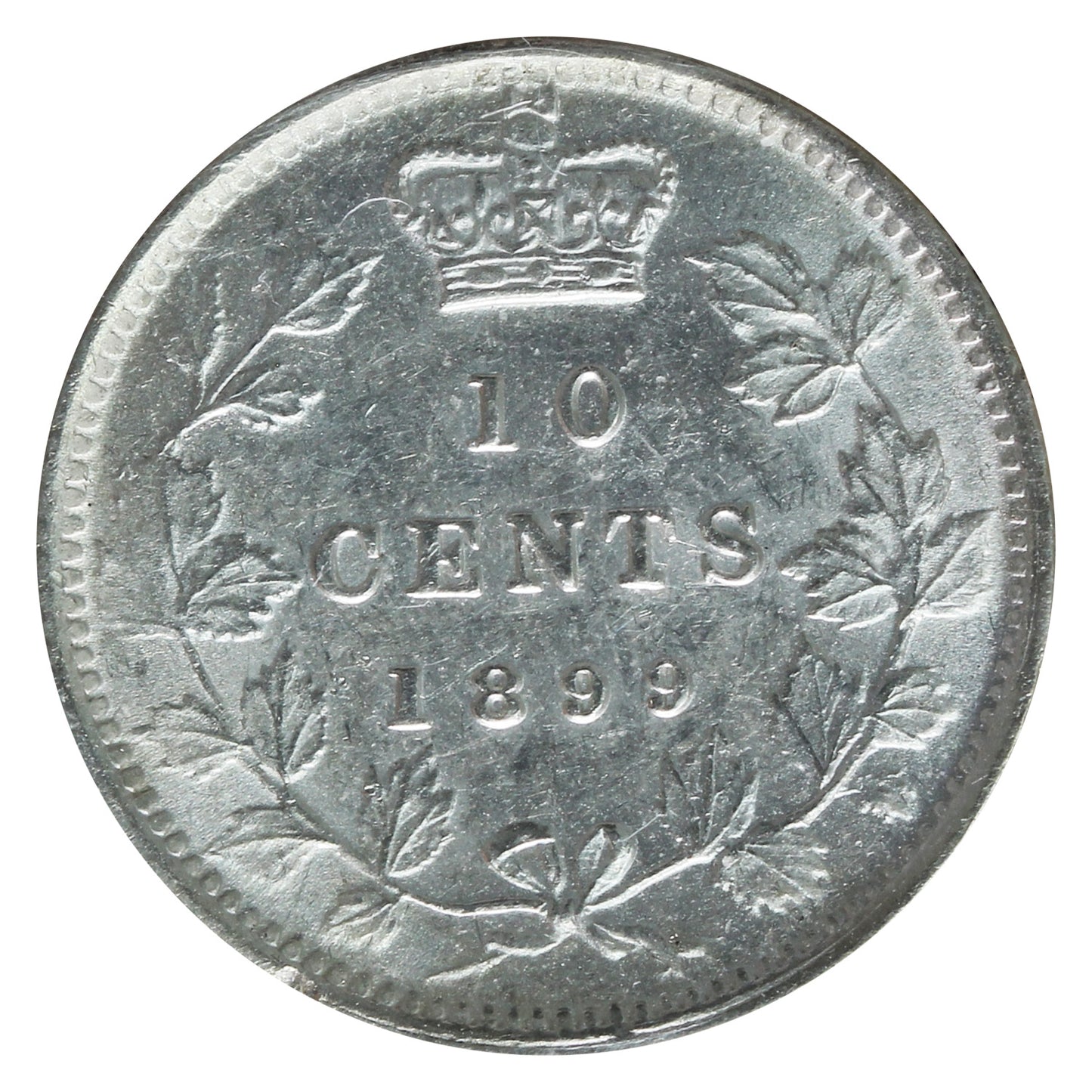 1899 Small 9s Canada 10-cents ICCS Certified MS60 (XXR 648)