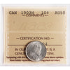 1903H Canada 10-cents ICCS Certified AU-58