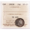 1903H Canada 10-cents ICCS Certified VF20