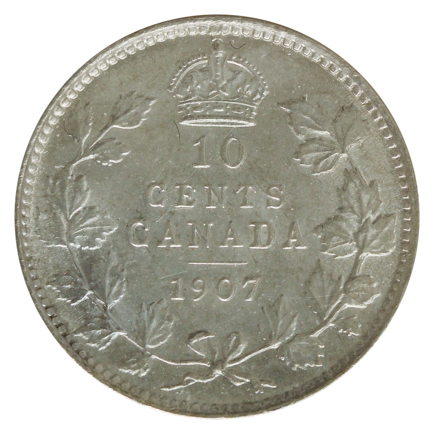 1907 Canada 10-cents ICCS Certified MS60 (XHT 129)