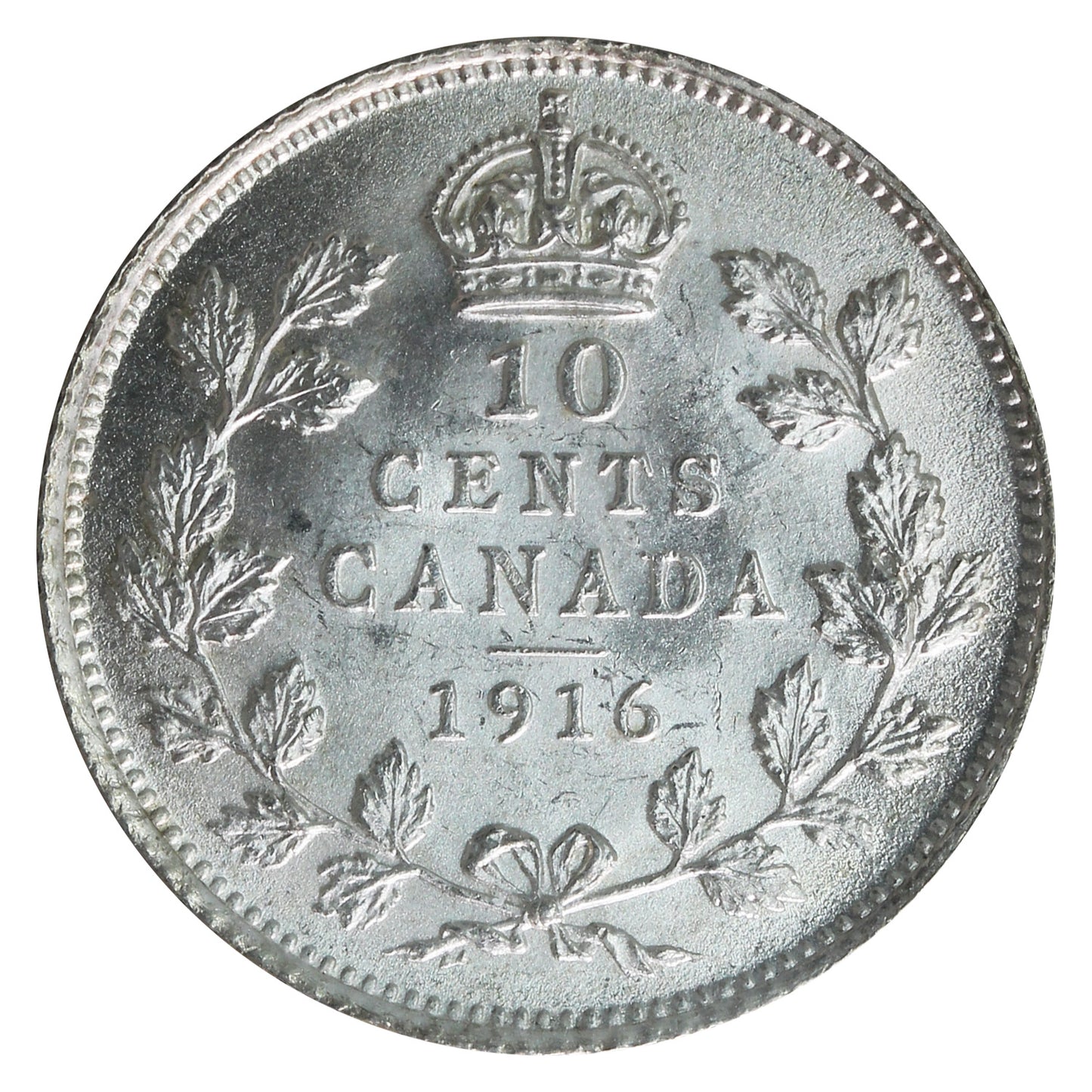 1916 Canada 10-cents ICCS Certified MS-65 (XHT 137)