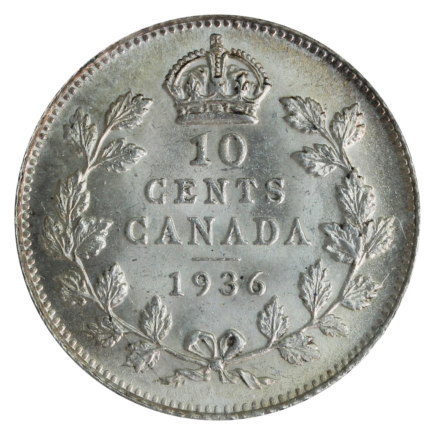 1936 Canada 10-cents ICCS Certified MS65 (XKV 186)