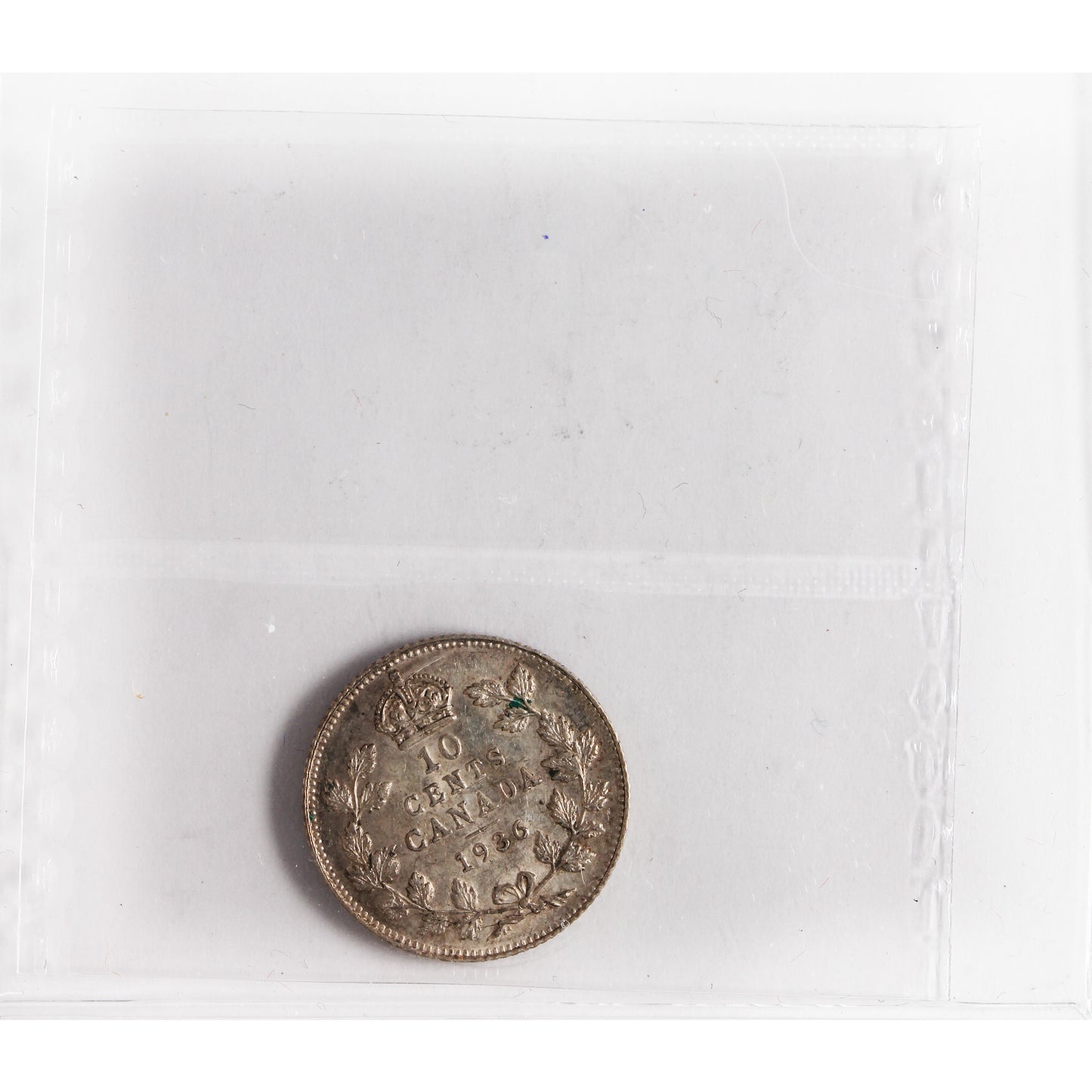 1936 Bar Canada 10-cents ICCS Certified AU50