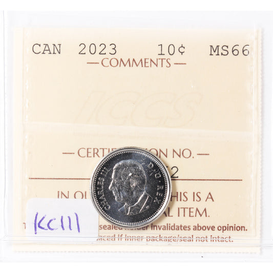 2023 KCIII Canada 10-cents ICCS Certified MS66