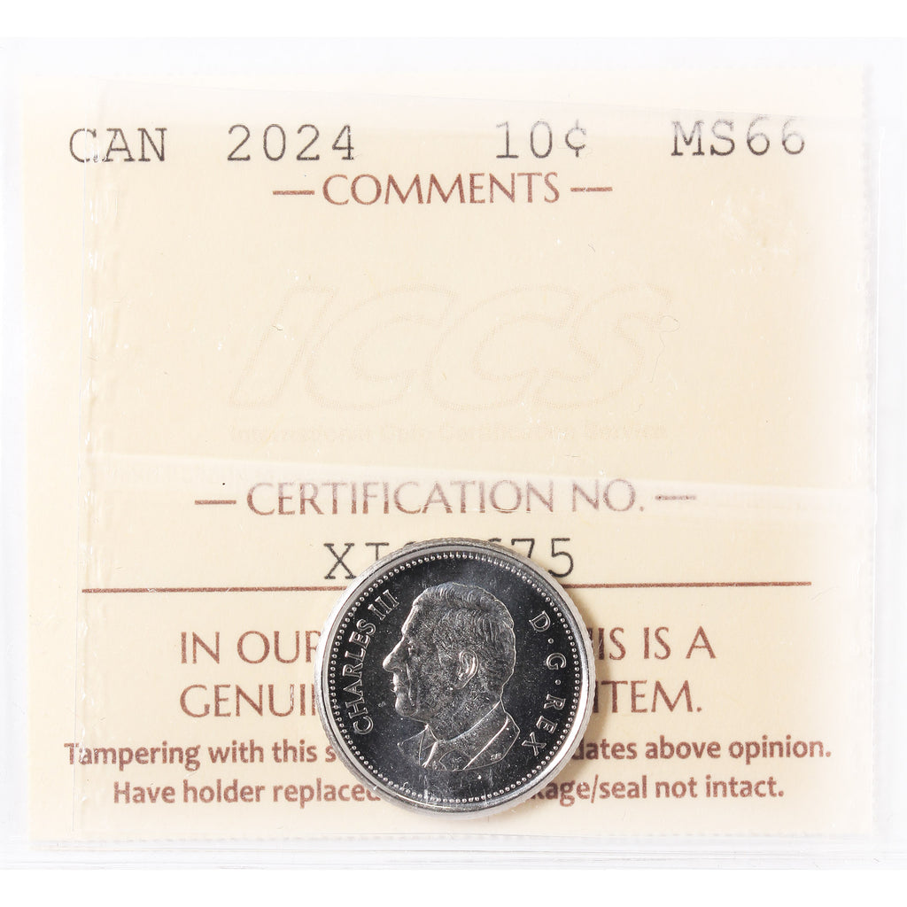 2024 Canada 10-cents ICCS Certified MS66