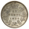 1870 Narrow 0 Canada 5-cents Almost Uncirculated (AU-50) $