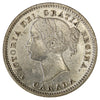 1870 Narrow 0 Canada 5-cents Almost Uncirculated (AU-50) $