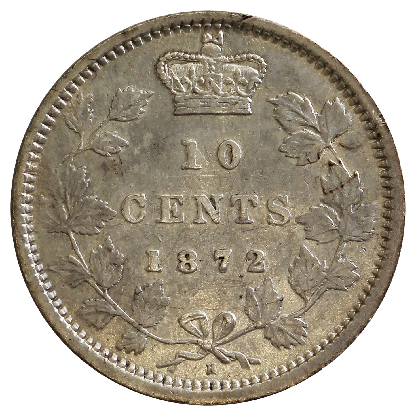 1872H Canada 10-cents VF-EF (VF30) $