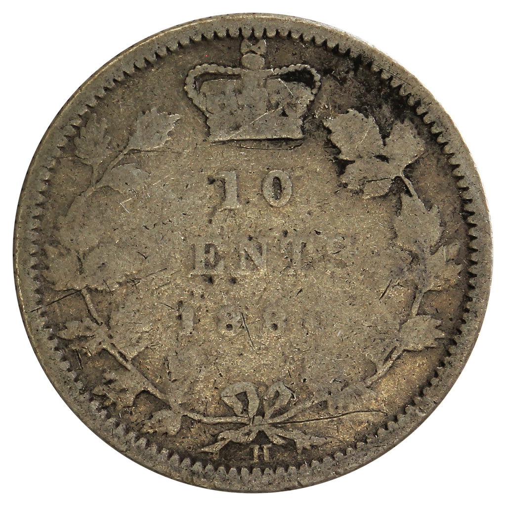 1881H Obv. 1 Canada 10-cents G-VG (G6)