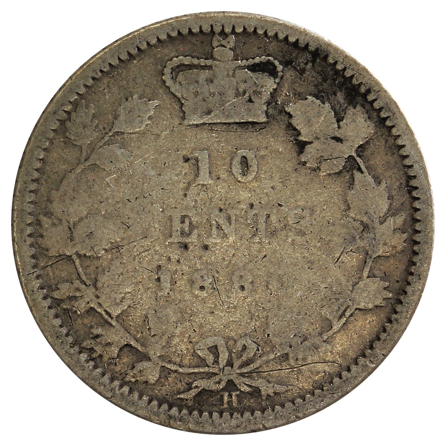 1881H Obv. 1 Canada 10-cents G-VG (G6)