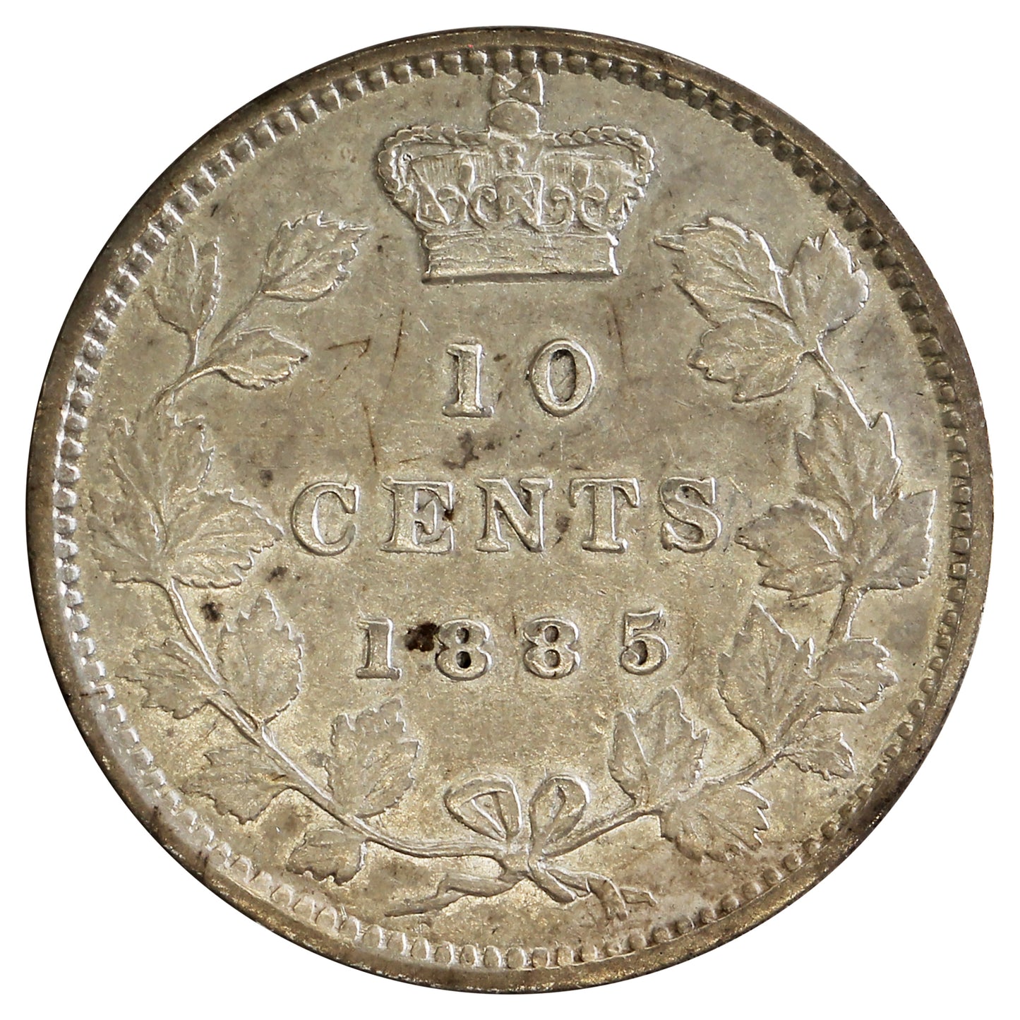 1885 Obv. 4 Canada 10-cents VF-EF (VF30) $