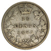 1885 Obv. 4 Canada 10-cents Very Good (VG8) $