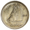 1938 Re-Engraved Canada 10-cents Uncirculated (MS60) $