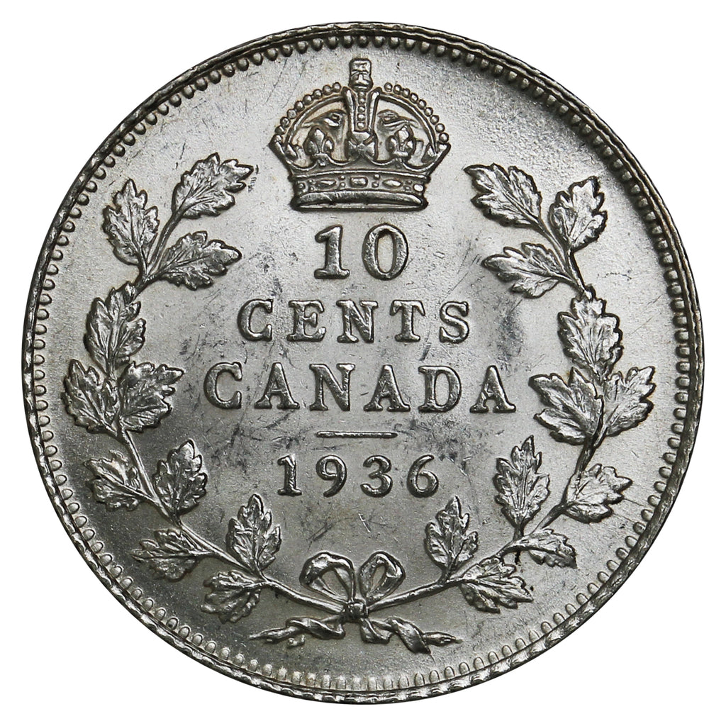 1936 Canada 10-cents Uncirculated (MS-60)