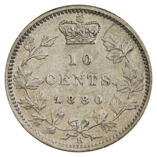 1880H Obv. 2 Canada 10-cents VF-EF (VF30) $