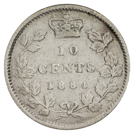1884 Canada 10-cents F-VF (F15) $