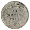 1885 Obv. 5 Canada 10-cents Fine (F12) $