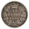 1886 Large Knob 6, Obv. 5 Canada 10-cents VF-EF (VF30) $