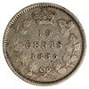1886 Large Pointed 6, Obv. 5 Canada 10-cents F-VF (F15) $