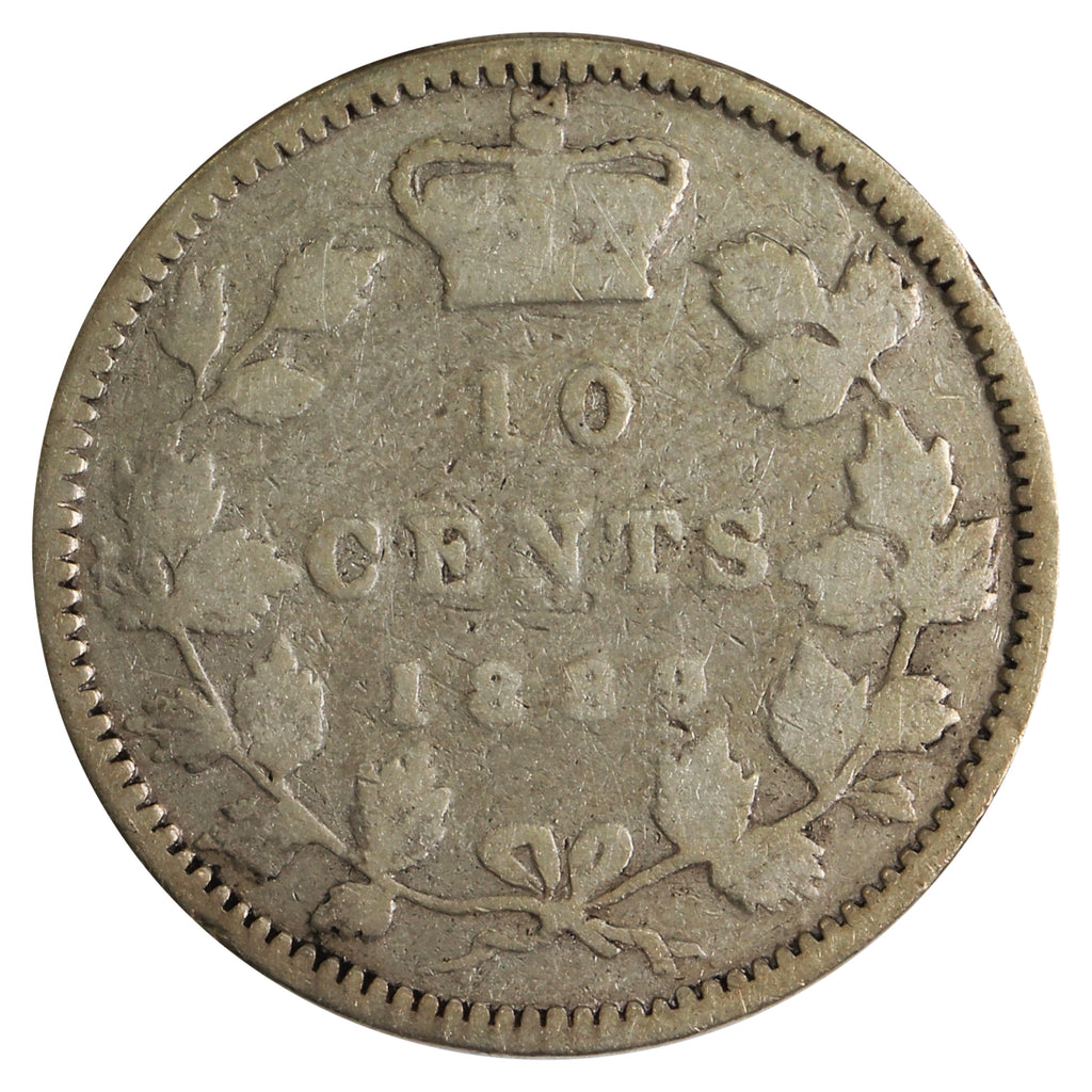 1889 Canada 10-cents G-VG (G6) $