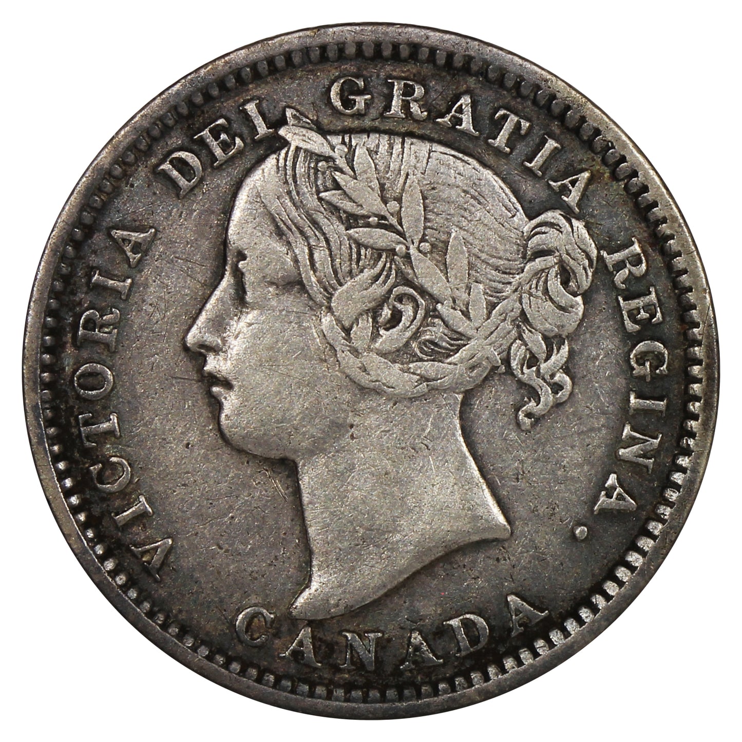 1892 Obv. 6 Canada 10-cents VF-EF (VF30) $