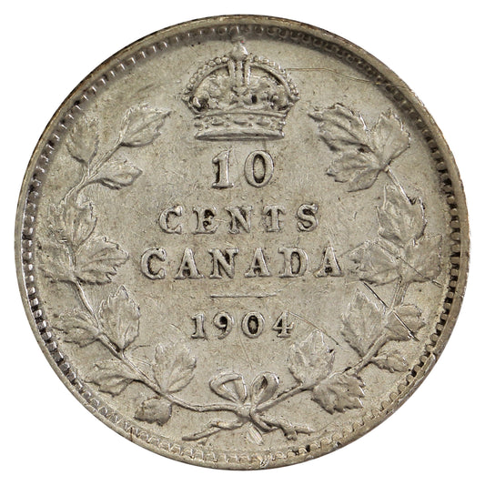 1904 Canada 10-cents VF-EF (VF30) $