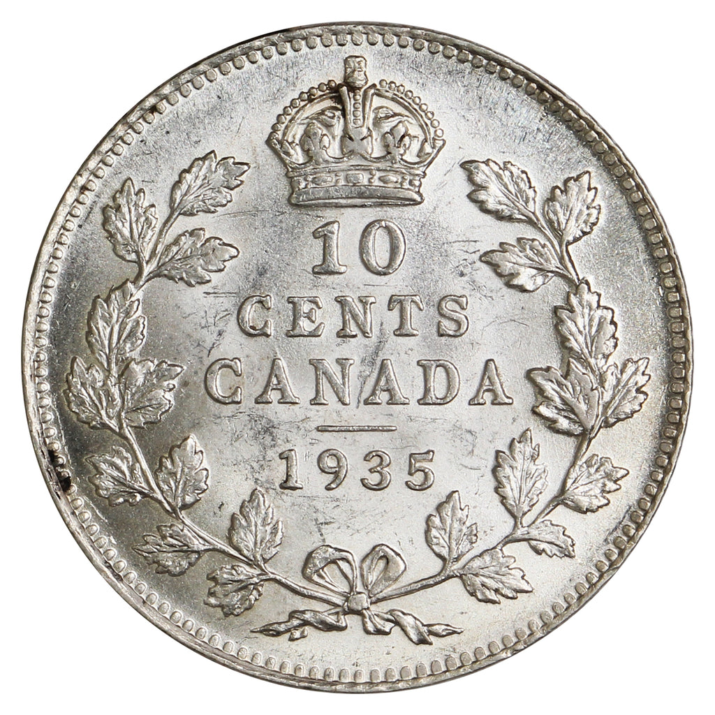 1935 Canada 10-cents AU-UNC (AU55) $