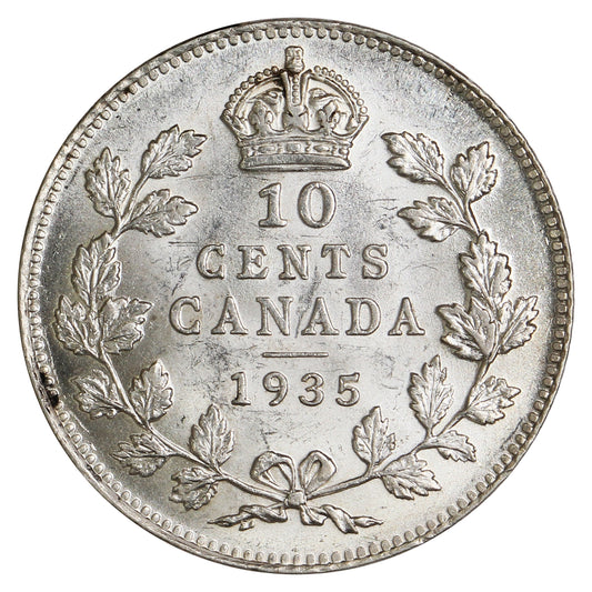 1935 Canada 10-cents AU-UNC (AU55) $