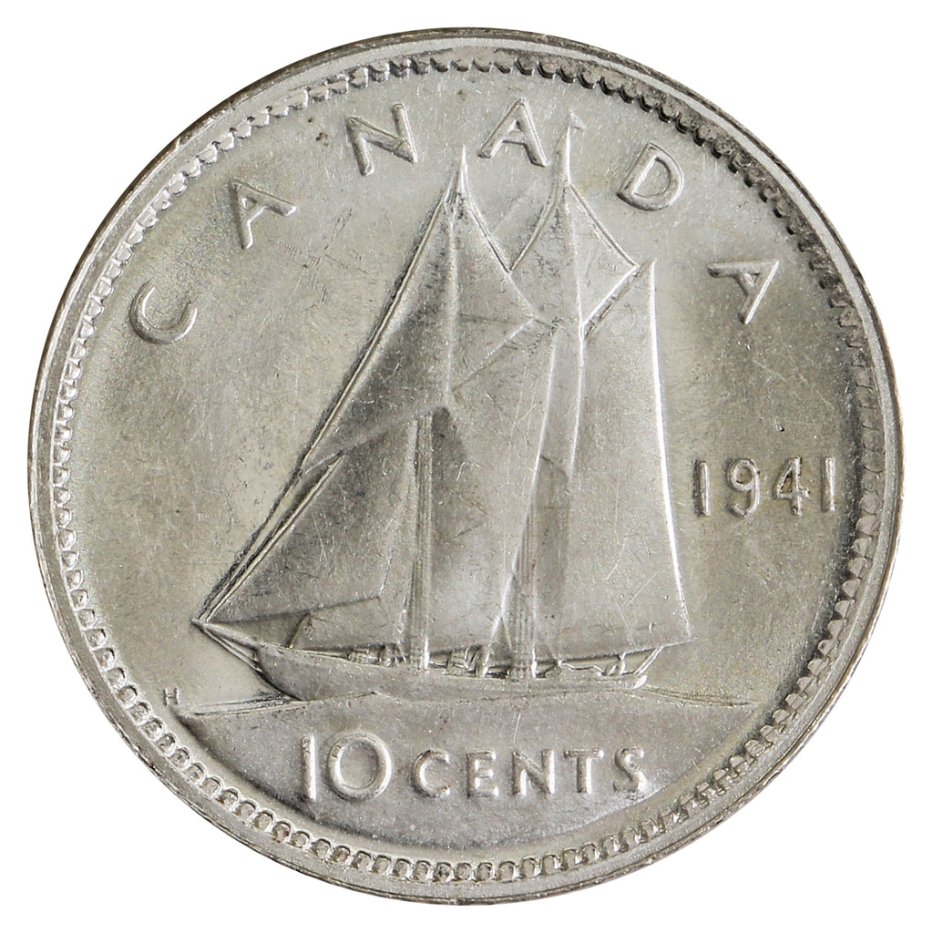 1941 Canada 10-cents Brilliant Uncirculated (MS63) $