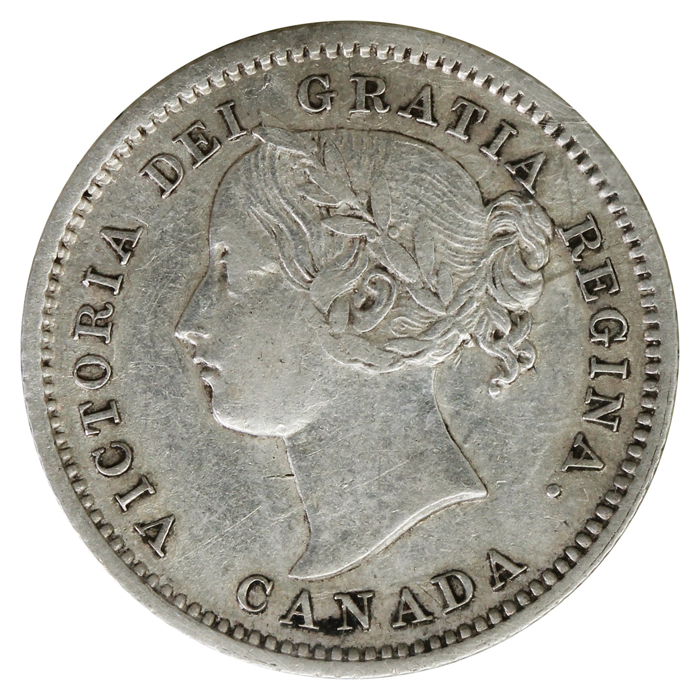 1858 5/5 Canada 10-cents ICCS Certified VF30