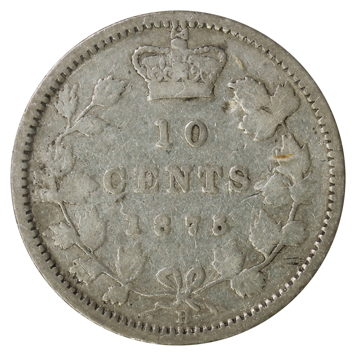 1875H Canada 10-cents ICCS Certified VG8