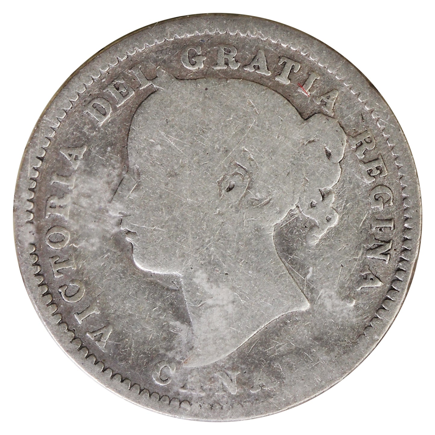 1892 Large 9, Obv. 6 Canada 10-cents ICCS Certified G4