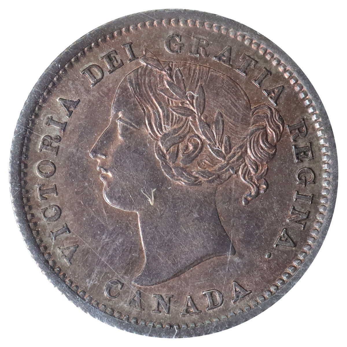 1858 Canada 10-cents ICCS Certified MS62 (XUY 507) Beautiful Toning!