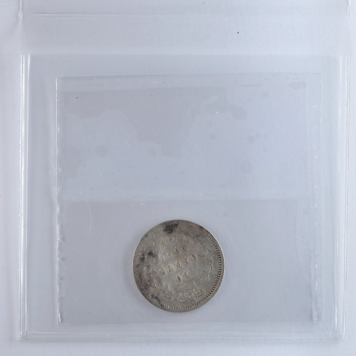 1858 First 8/5 Canada 10-cents ICCS Certified F-12