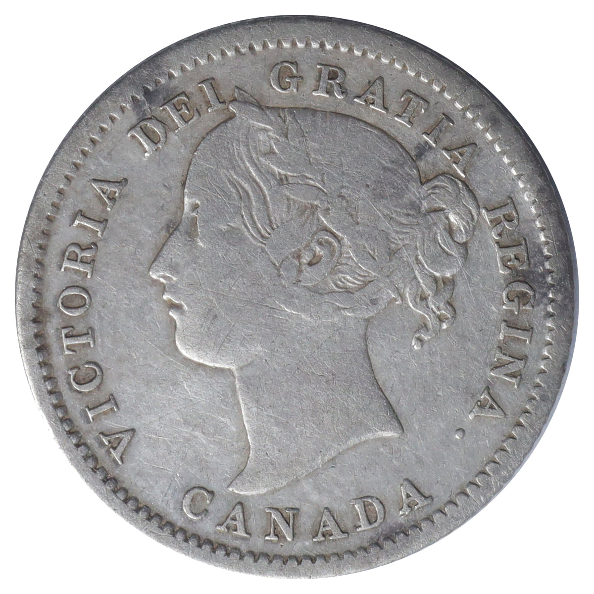 1858 First 8/5 Canada 10-cents ICCS Certified F-12
