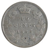 1885 Obv. 5 Canada 10-cents ICCS Certified F15