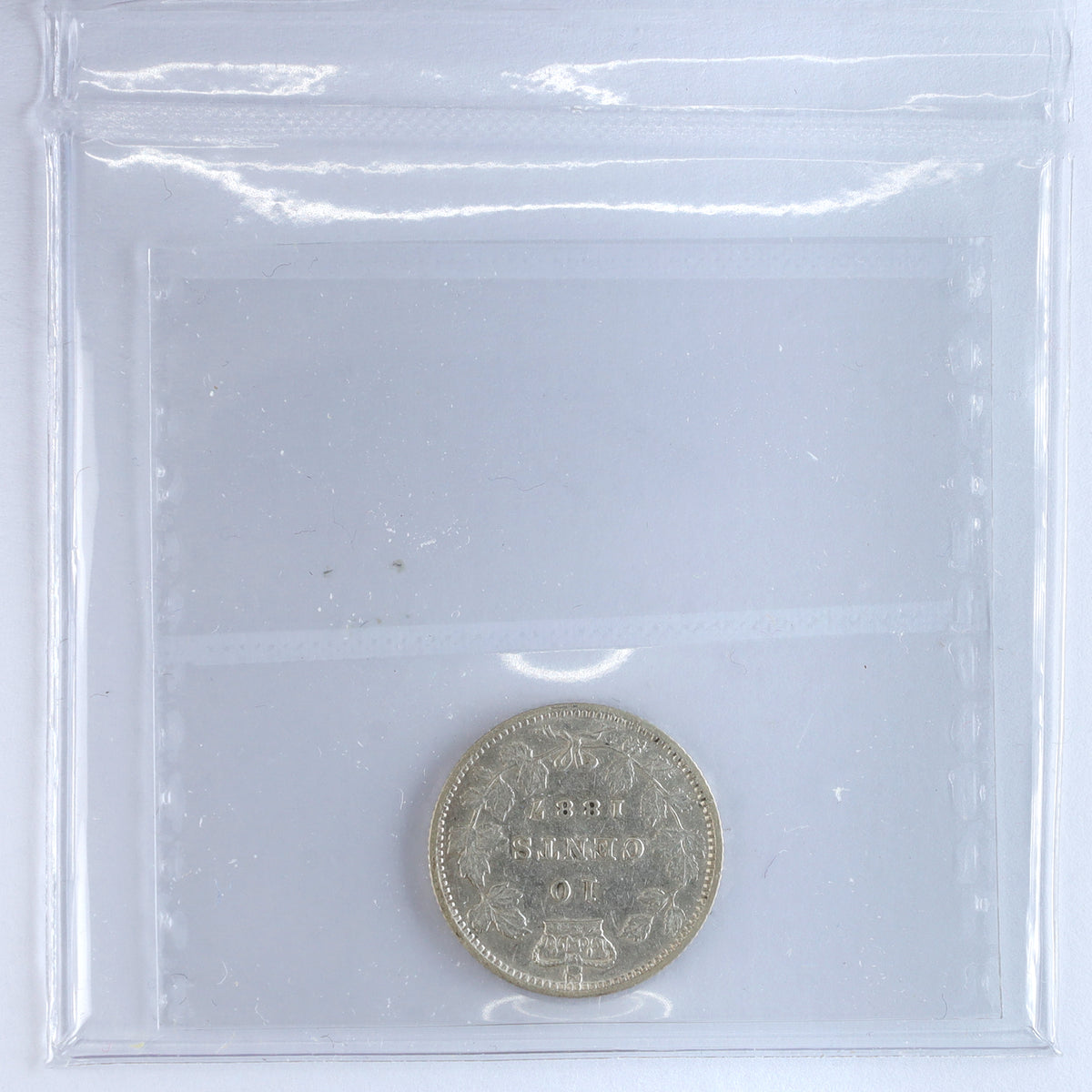 1887 Canada 10-cents ICCS Certified VF30