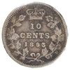 1893 Flat Top 3, Obv. 6 Canada 10-cents ICCS Certified F15
