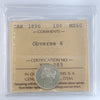 1896 Obv. 6 Canada 10-cents ICCS Certified MS60 (XHI 285)