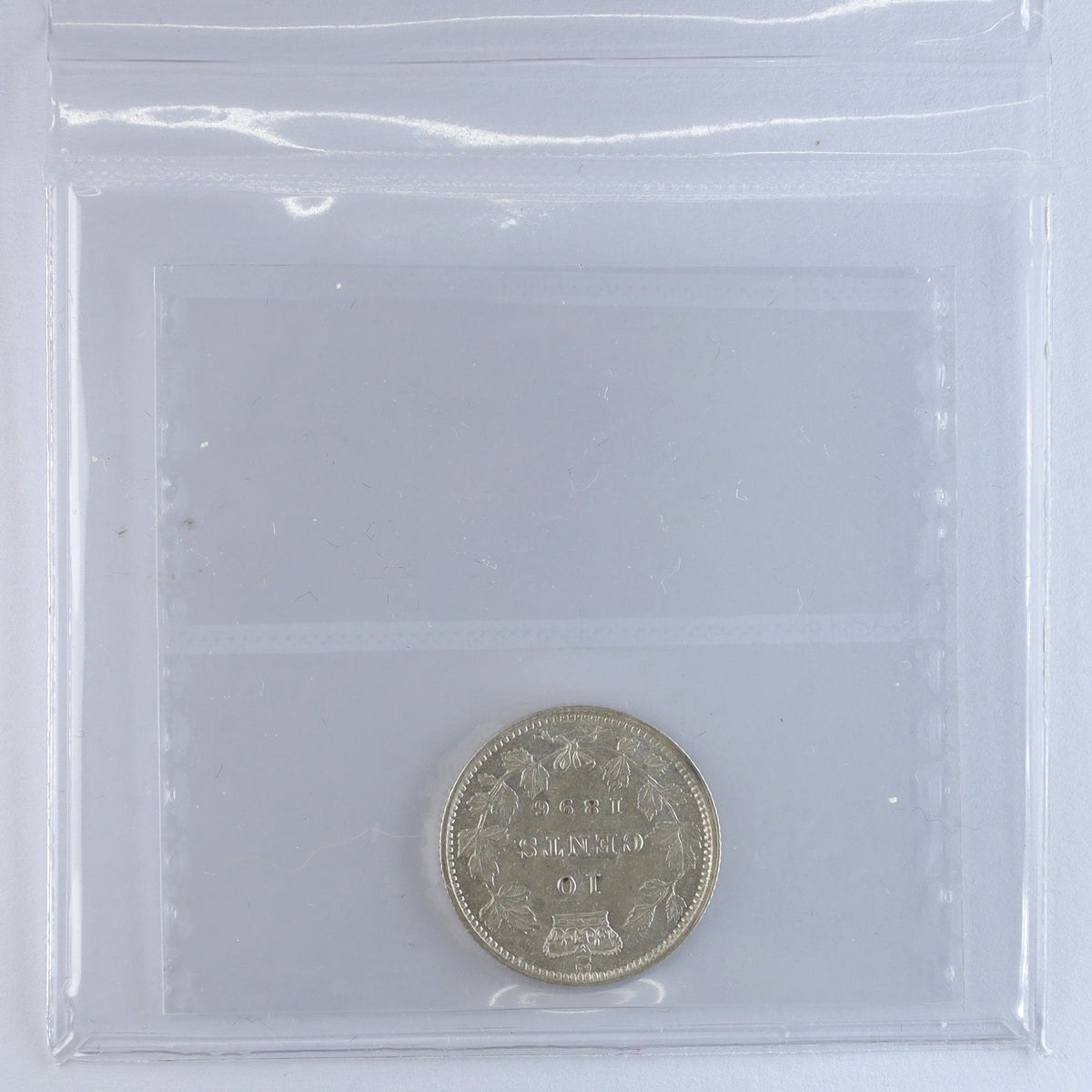 1896 Obv. 6 Canada 10-cents ICCS Certified MS60 (XHI 285)
