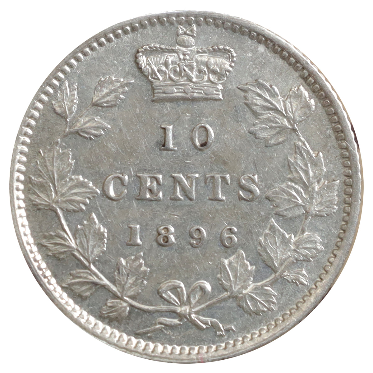 1896 Obv. 6 Canada 10-cents ICCS Certified MS60 (XHI 285)