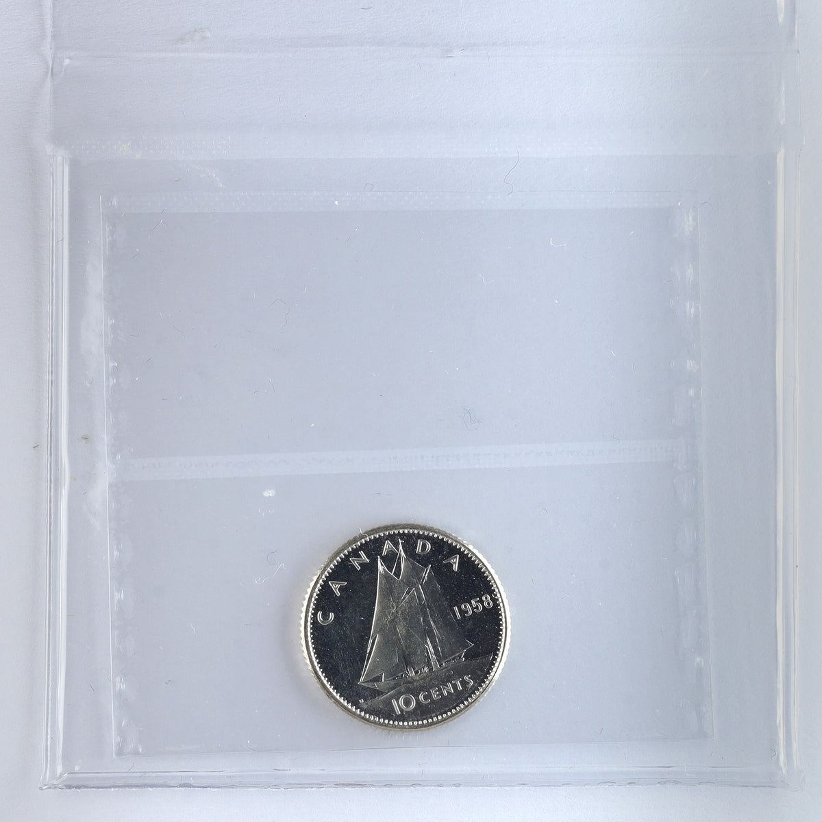 1958 Canada 10-cents ICCS Certified PL66 UHC