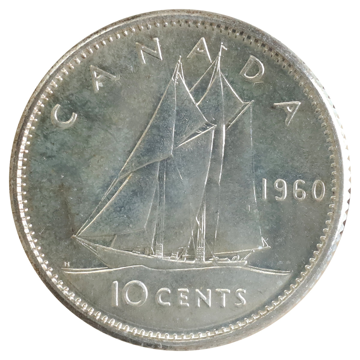 1960 Canada 10-cents ICCS Certified PL67