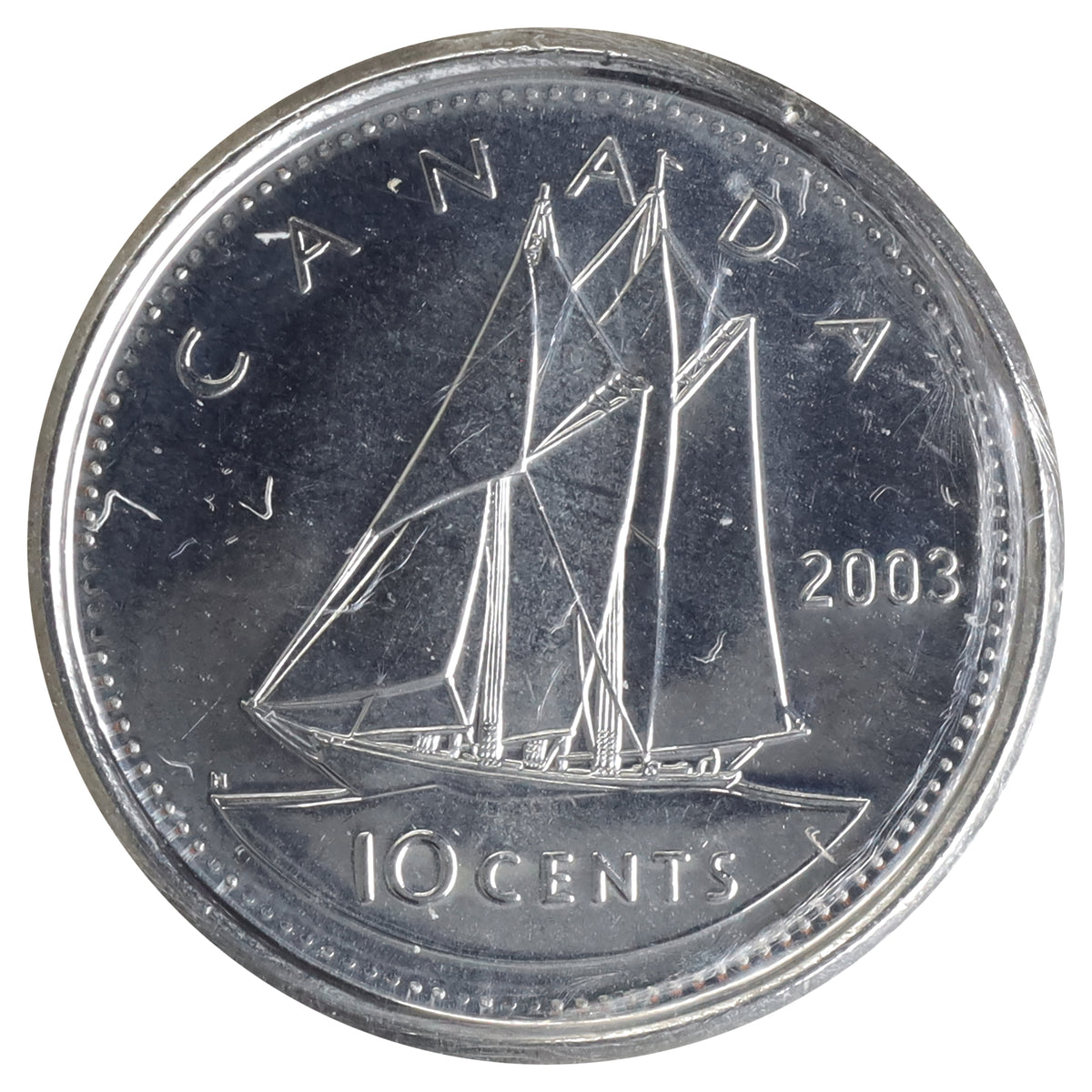 2003P Old Effigy Canada 10-cents ICCS Certified MS67