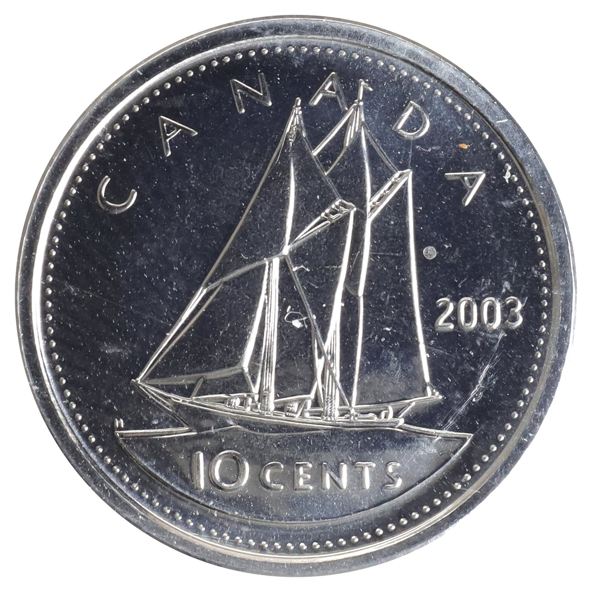 2003WP New Effigy Canada 10-cents ICCS Certified MS65